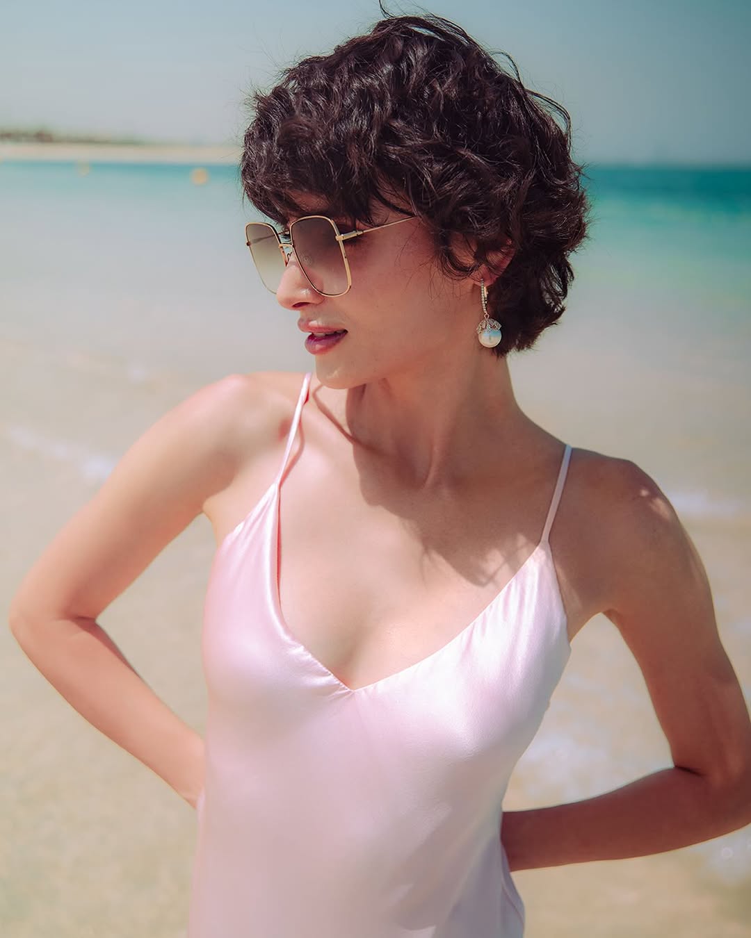 Riviera Pink Silk Slip Dress