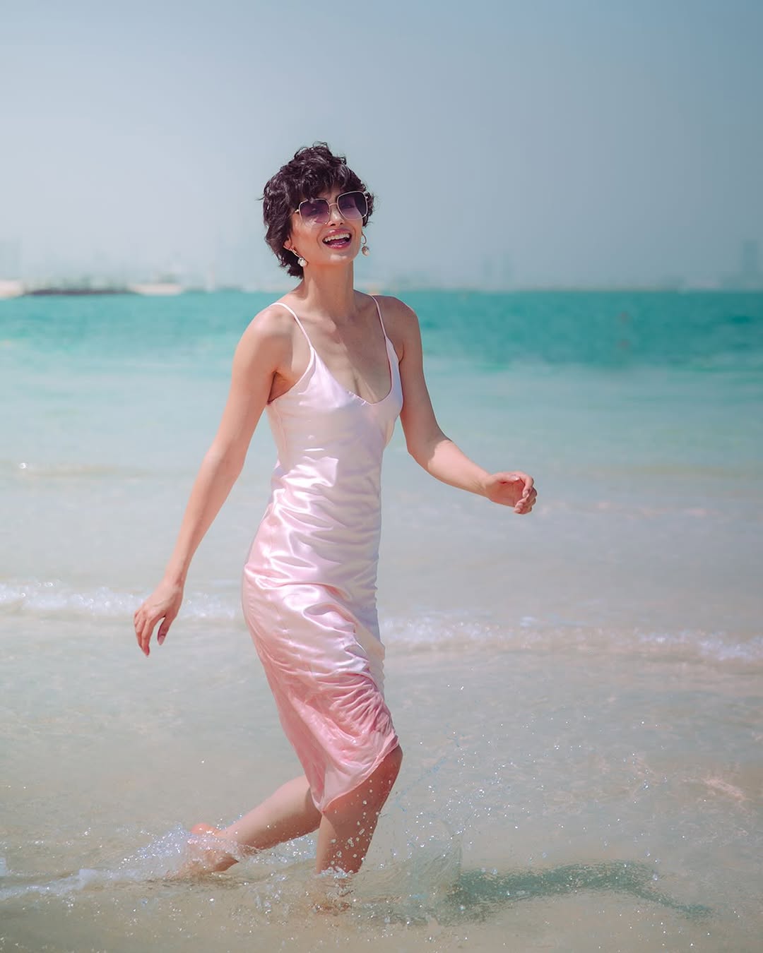Riviera Pink Silk Slip Dress