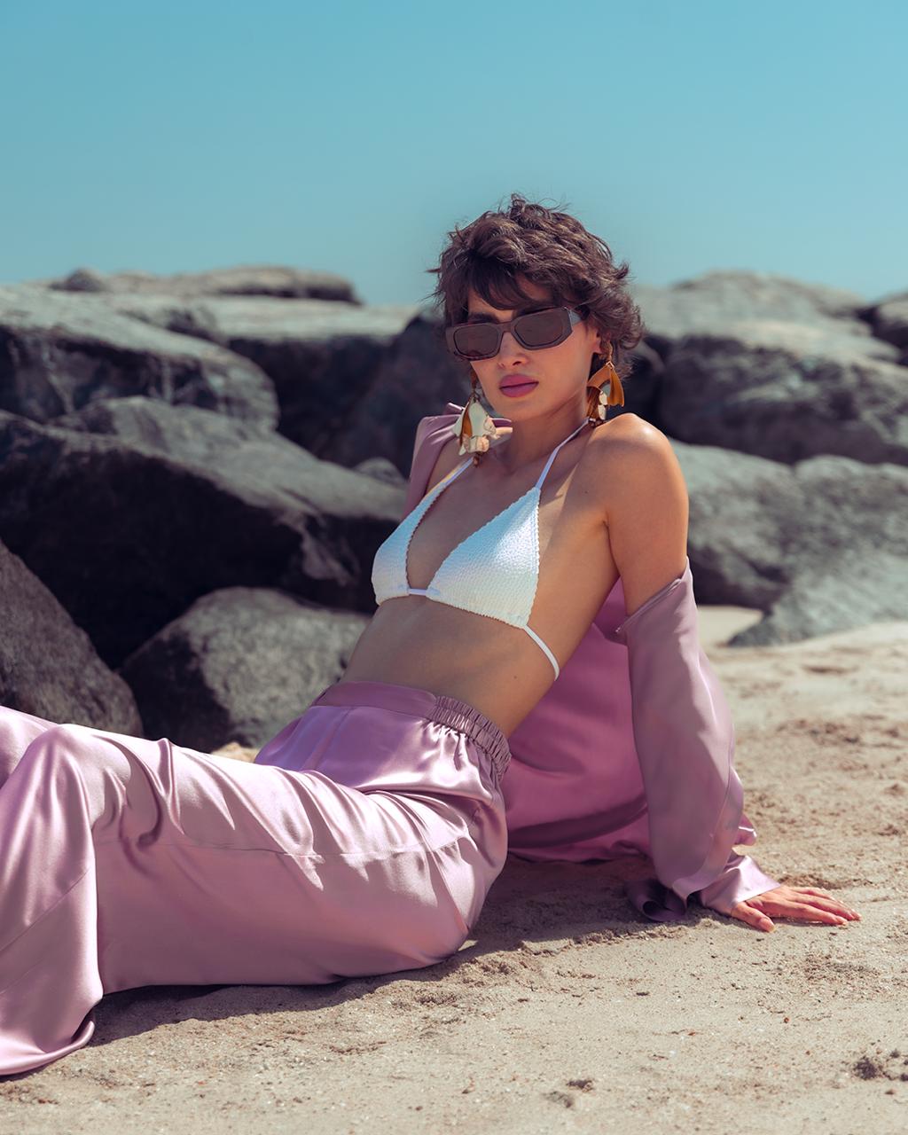 Riviera Mauve Silk Set