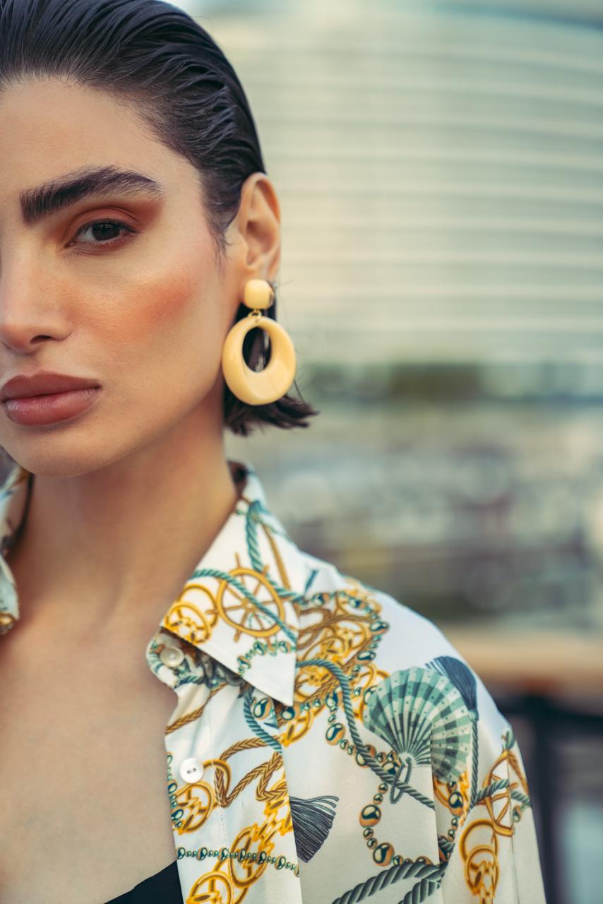 Genevié Sirene White Silk Shirt, collection by Genevie