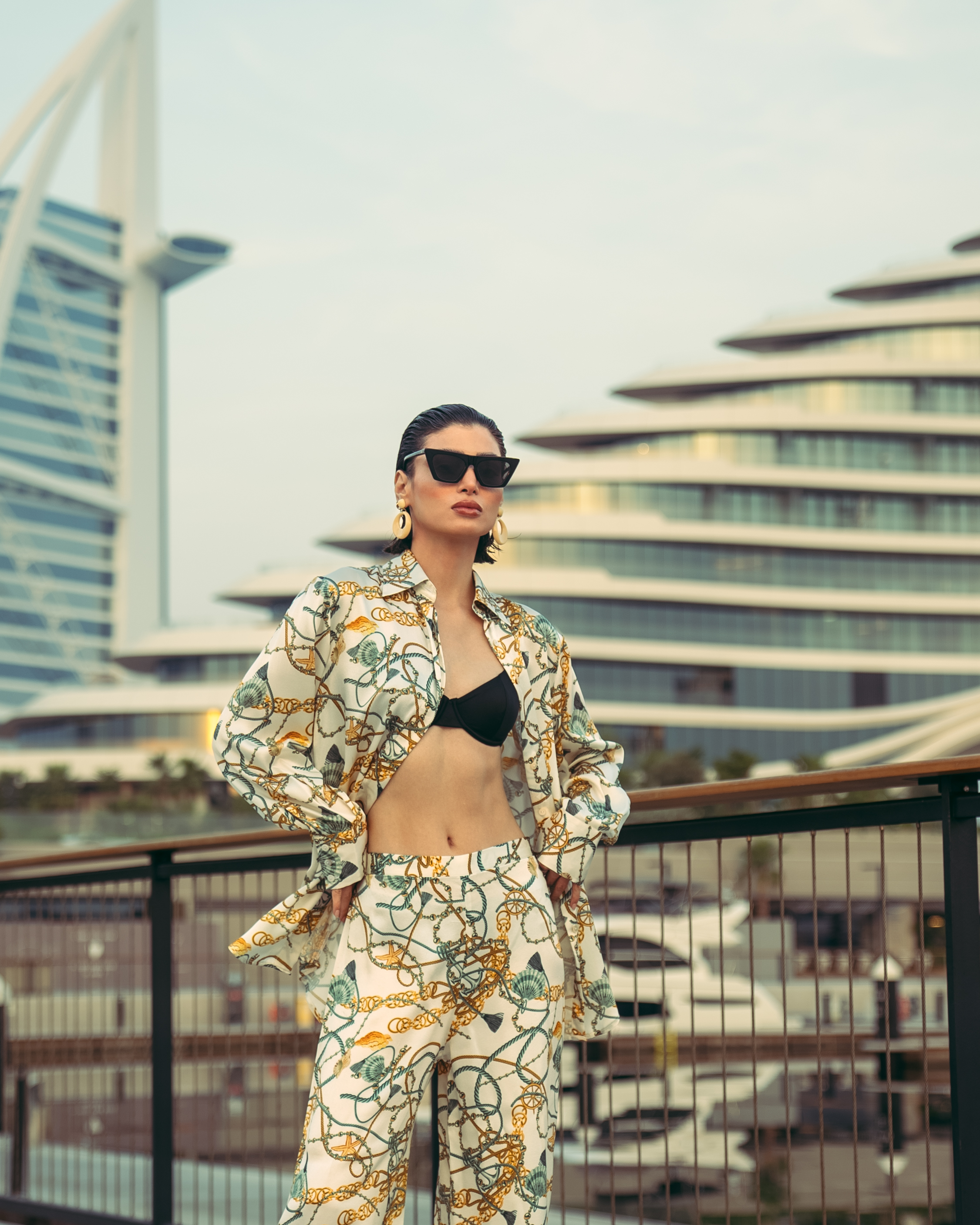 Sirene white silk set